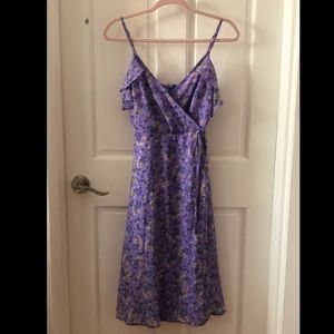 !SOLD! Lulus lavender floral ruffle dress